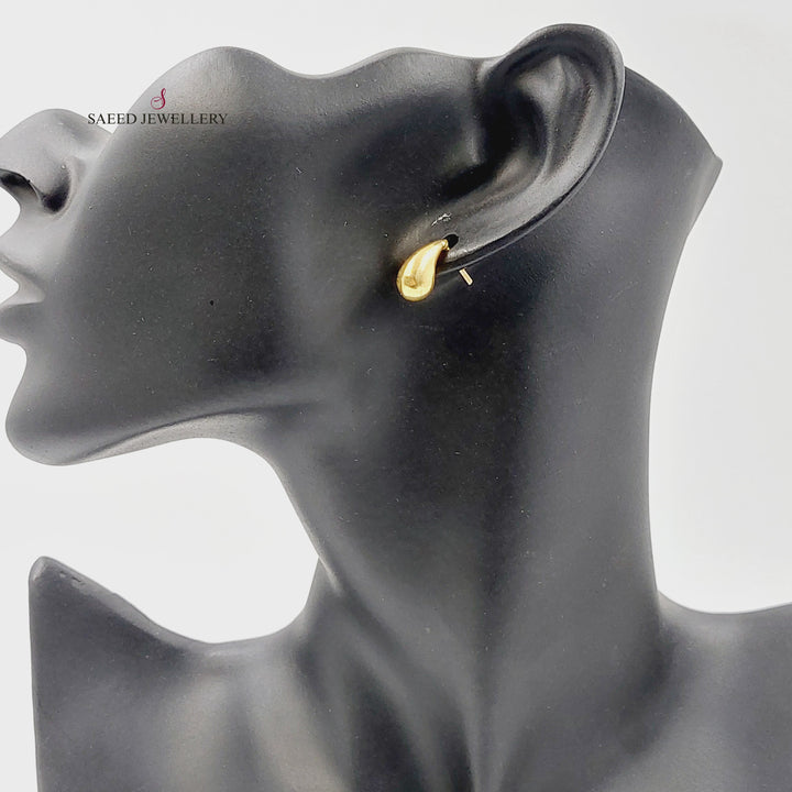 18K Gold Almond Screw Earrings by Saeed Jewelry - Image 5