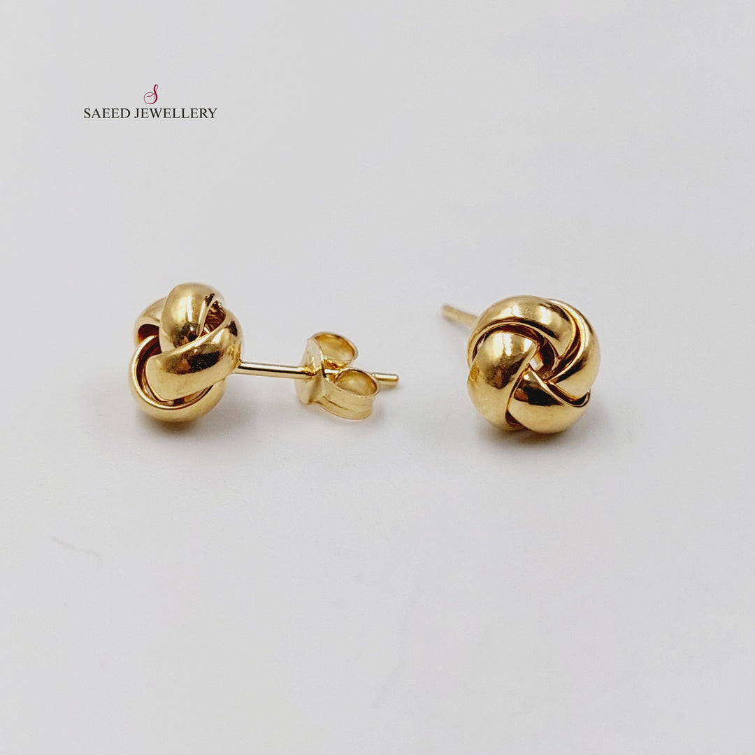 18K Gold Screw Earrings by Saeed Jewelry - Image 1