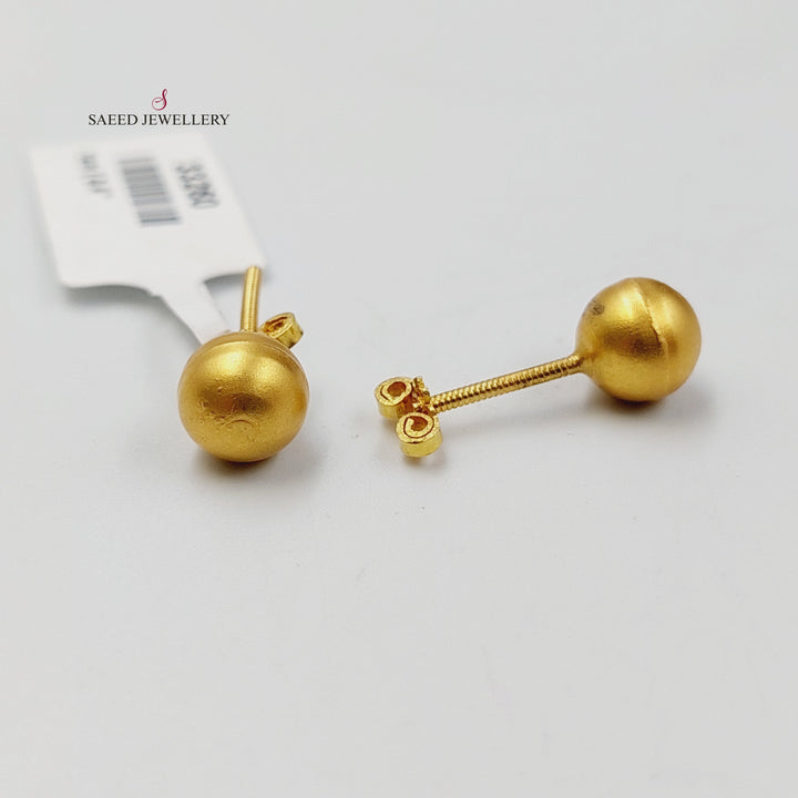 18K Gold Screw Earrings by Saeed Jewelry - Image 2