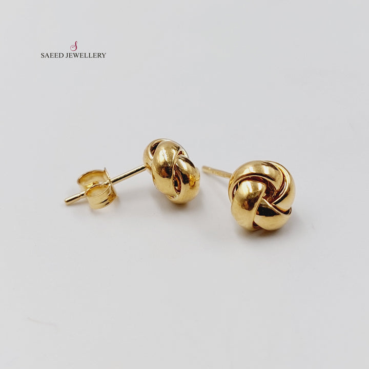 18K Gold Screw Earrings by Saeed Jewelry - Image 3