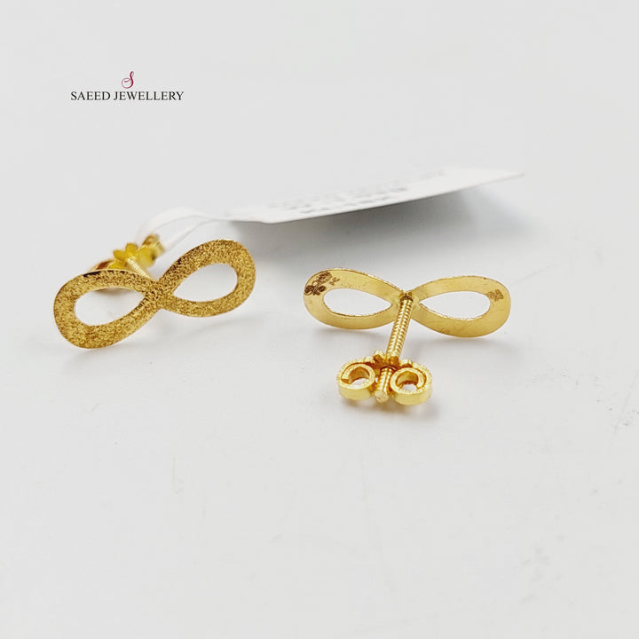 18K حلق برغي-مجوهرات الشيخ سعيد-Saeed Jewelry 