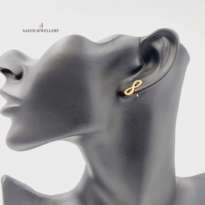 18K Gold Screw Earrings by Saeed Jewelry - Image 2