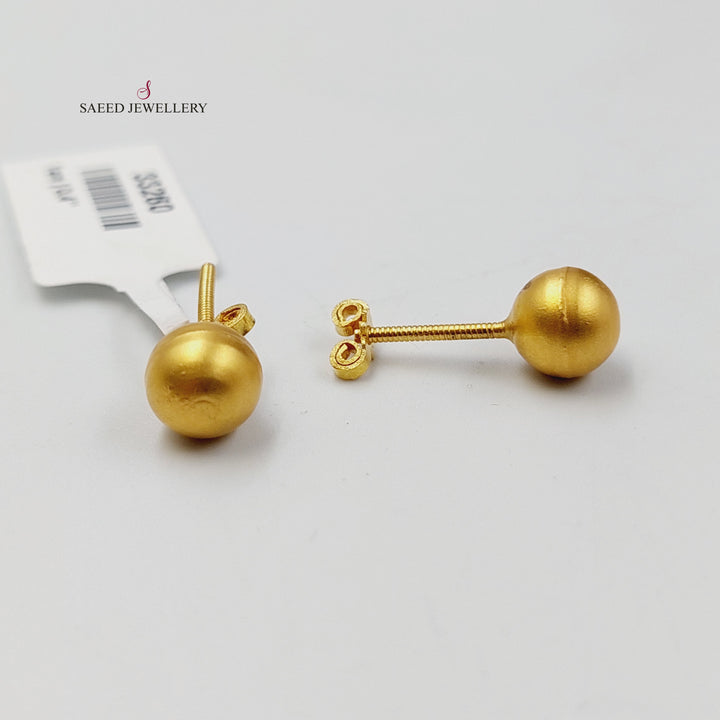 18K Gold Screw Earrings by Saeed Jewelry - Image 1