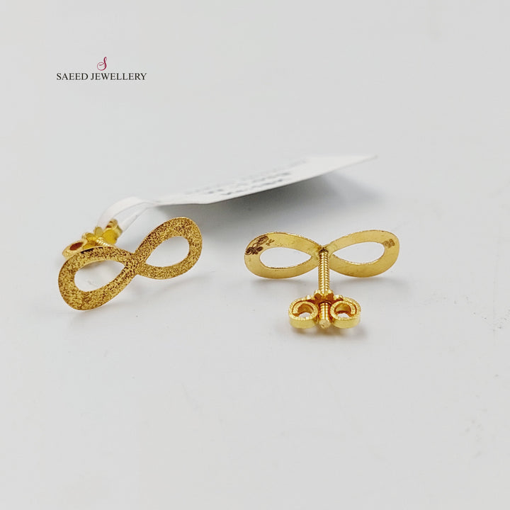 18K Gold Screw Earrings by Saeed Jewelry - Image 4