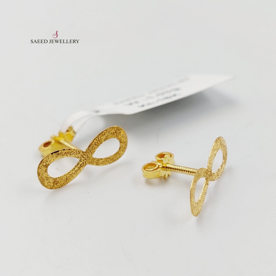 18K Gold Screw Earrings by Saeed Jewelry - Image 3