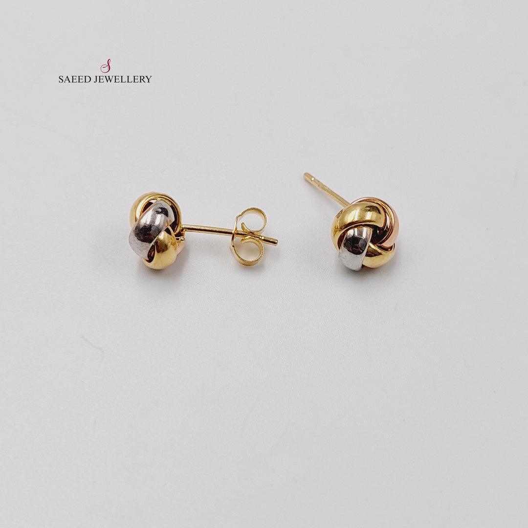 18K Gold Screw Earrings by Saeed Jewelry - Image 4