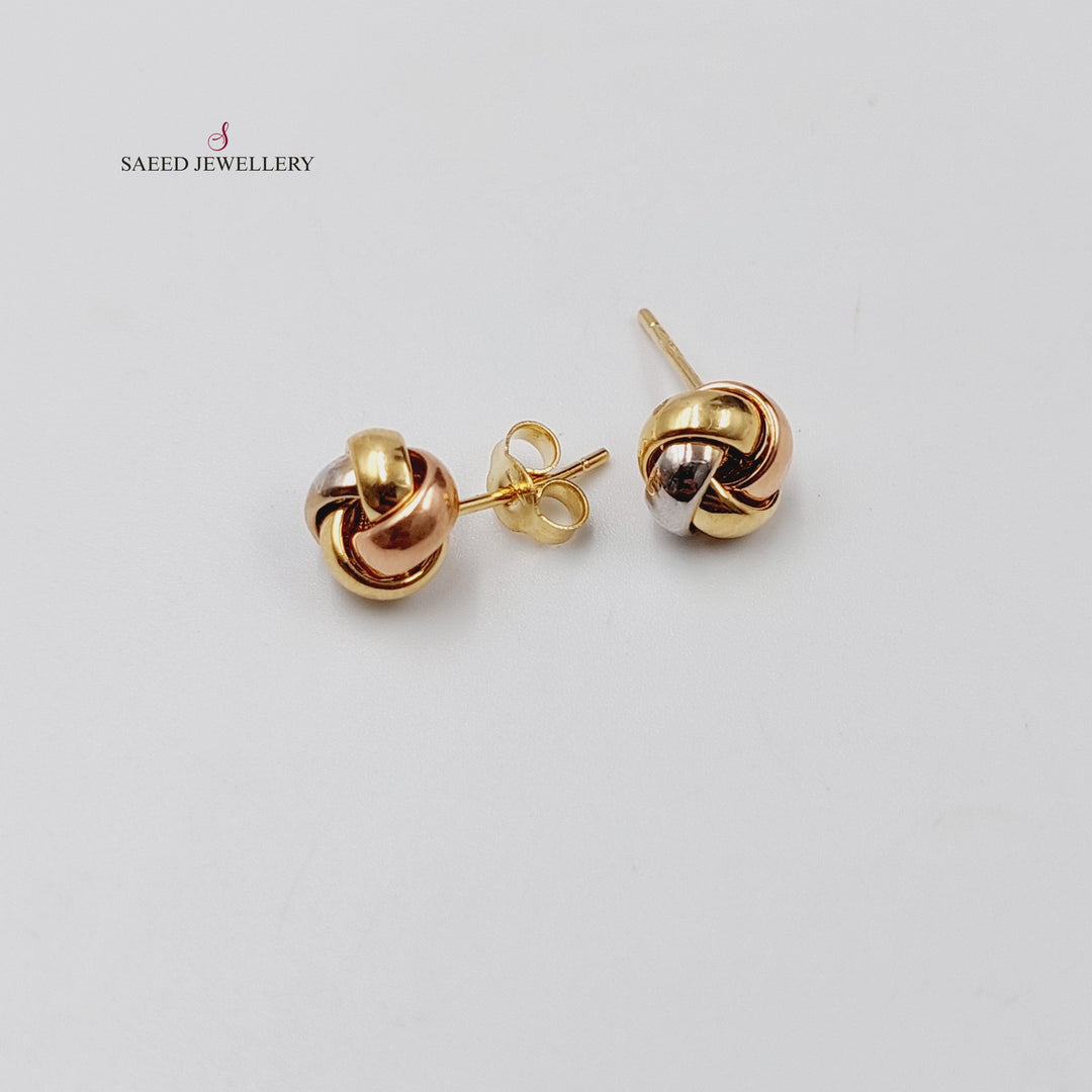 18K Gold Screw Earrings by Saeed Jewelry - Image 3