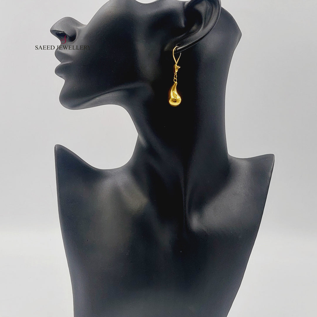 18K حلق لوزة شنكل-مجوهرات الشيخ سعيد-Saeed Jewelry 