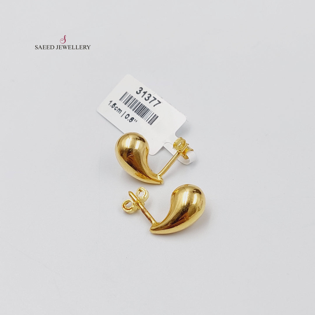 18K حلق دمعة-مجوهرات الشيخ سعيد-Saeed Jewelry 