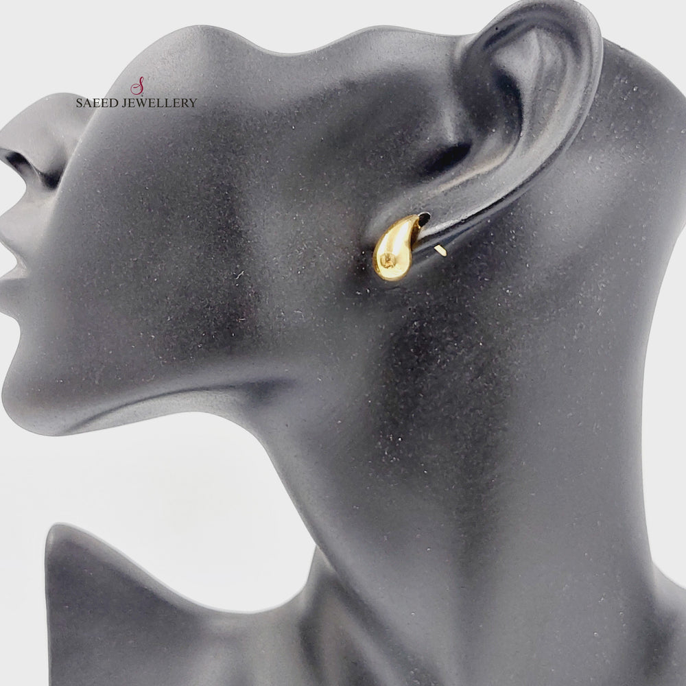 18K حلق دمعة-مجوهرات الشيخ سعيد-Saeed Jewelry 