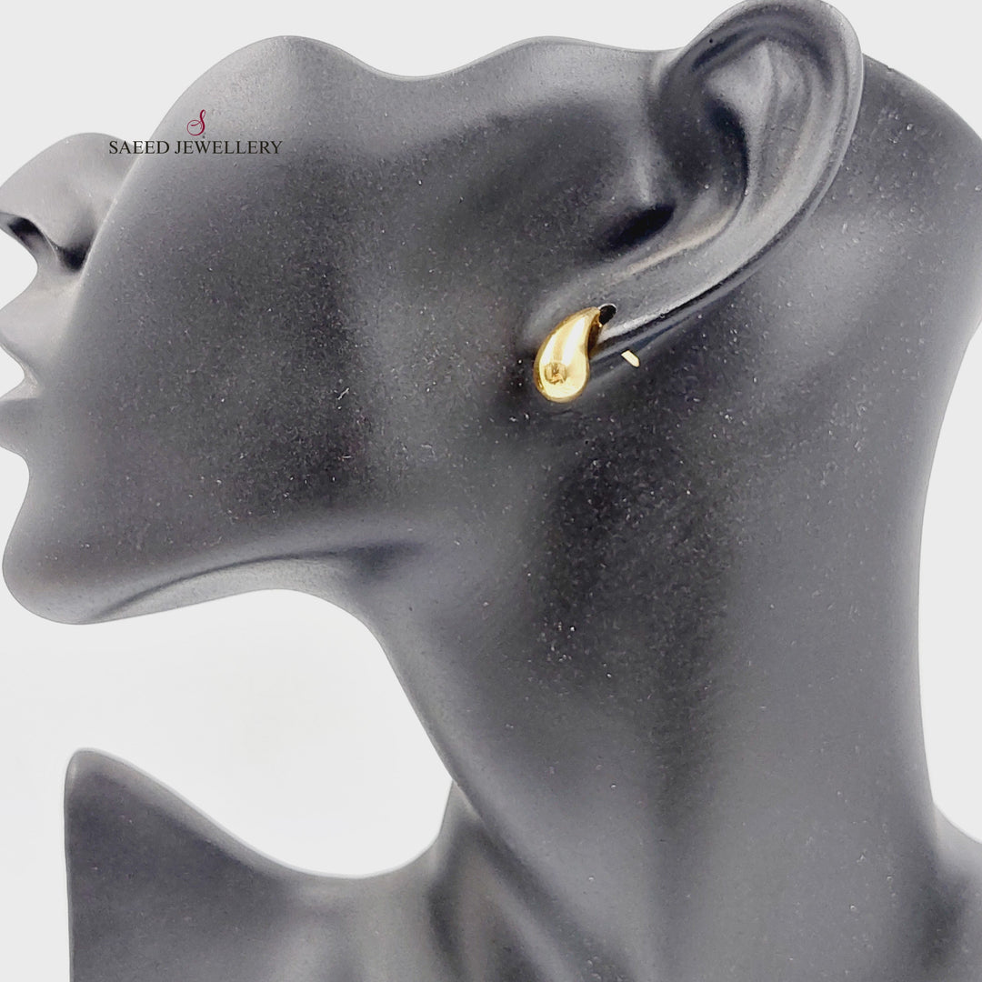 18K حلق دمعة-مجوهرات الشيخ سعيد-Saeed Jewelry 