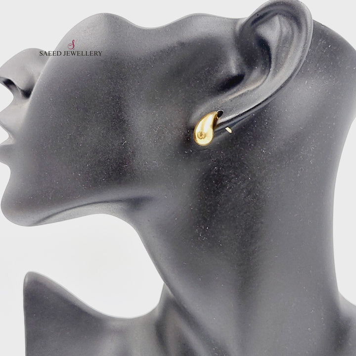 18K حلق دمعة-مجوهرات الشيخ سعيد-Saeed Jewelry 