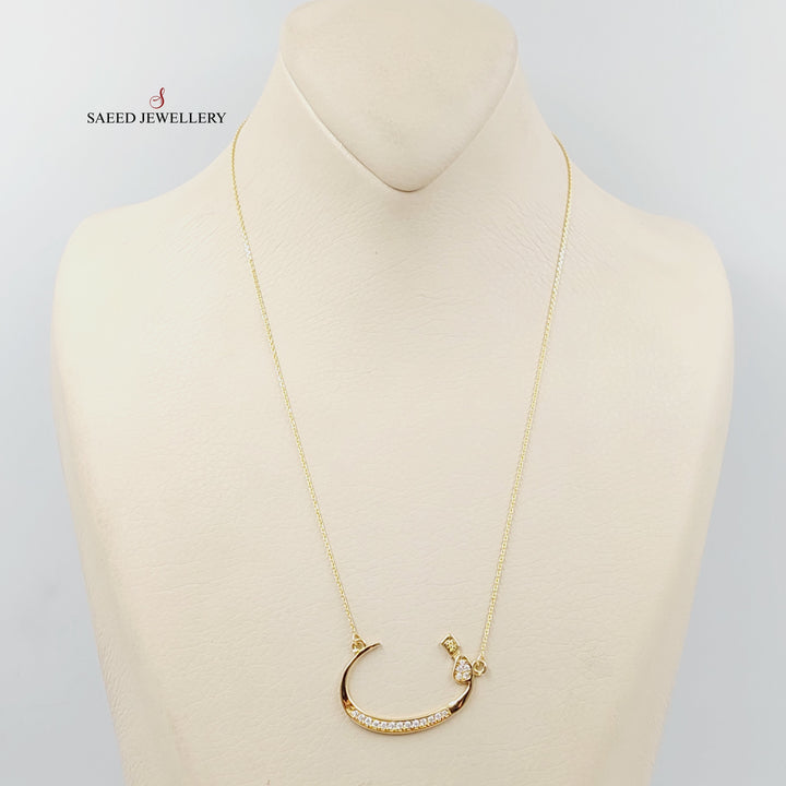 18K Gold Arabic Letter Necklace by Saeed Jewelry - Image 1