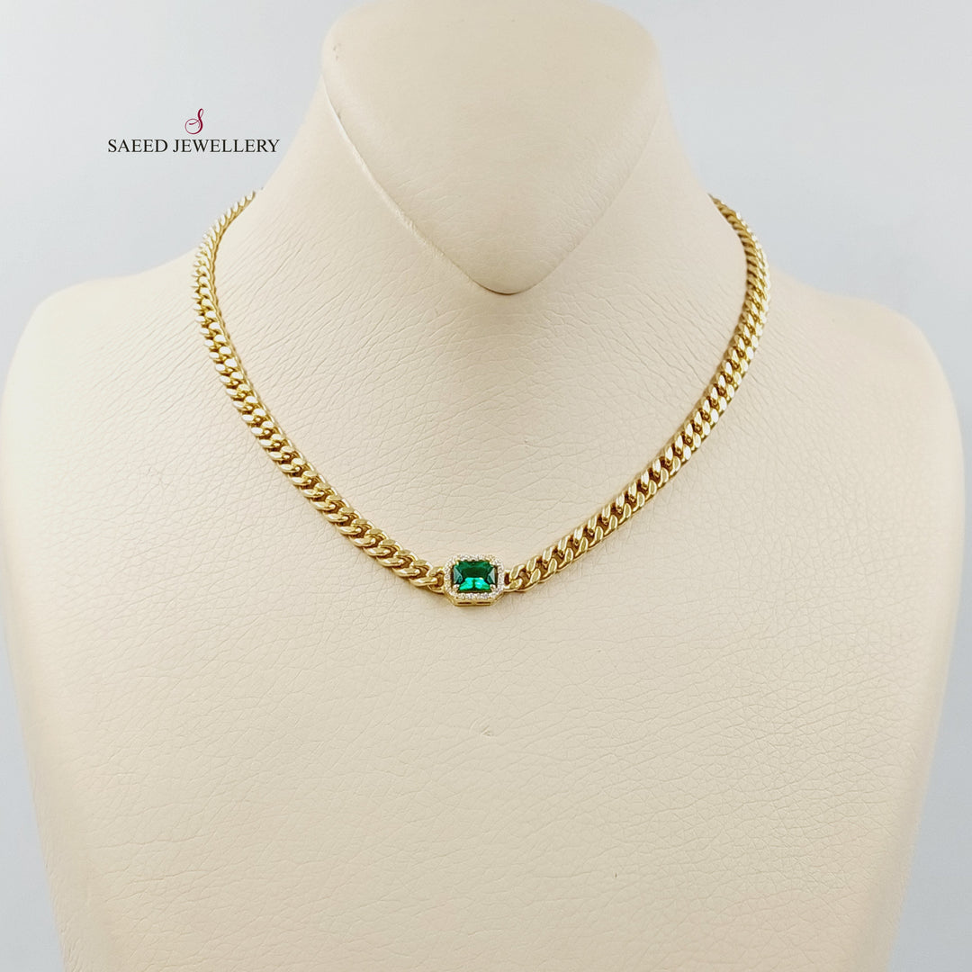 18K Gold 5mm Cuban Links Necklace by Saeed Jewelry - Image 6