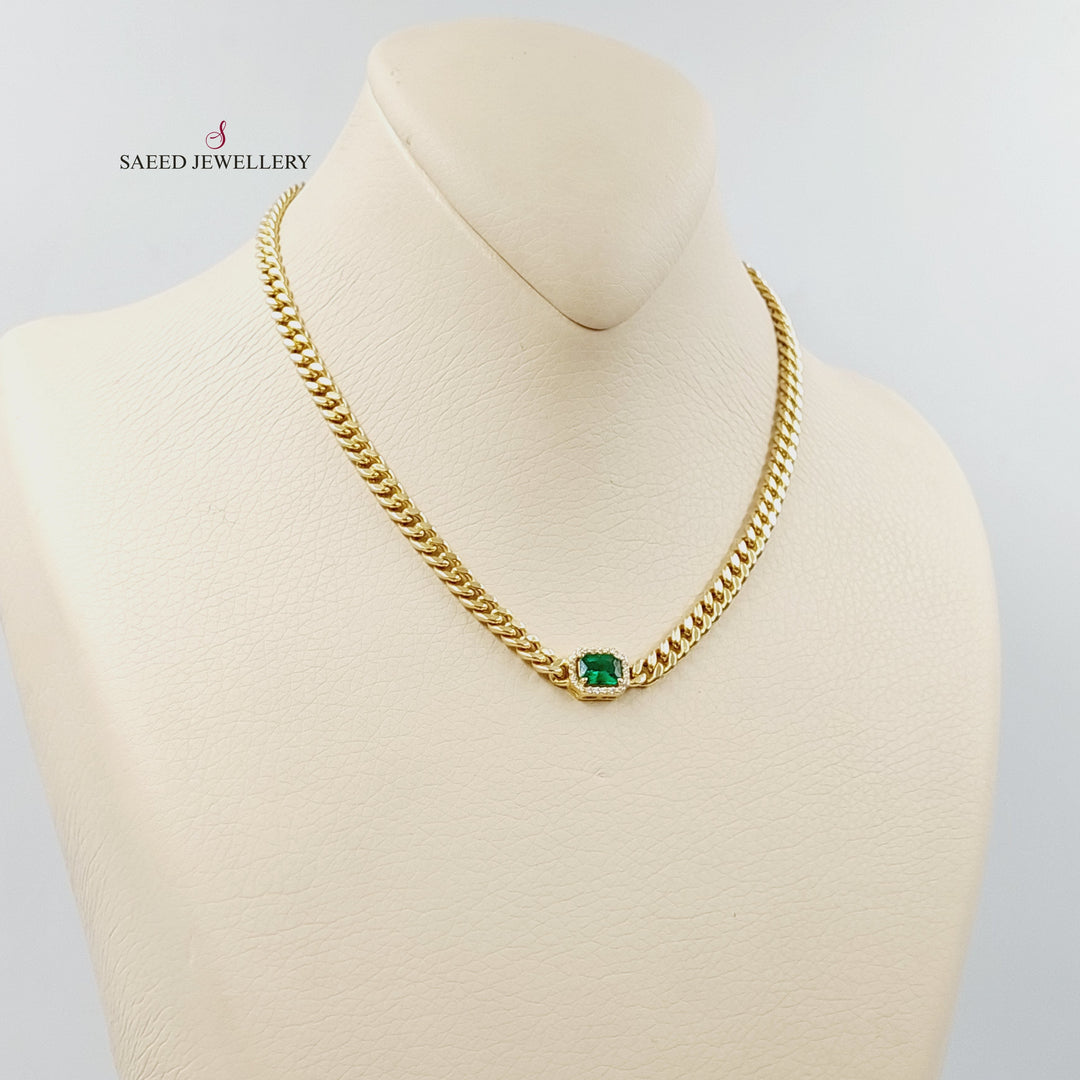 18K Gold 5mm Cuban Links Necklace by Saeed Jewelry - Image 4