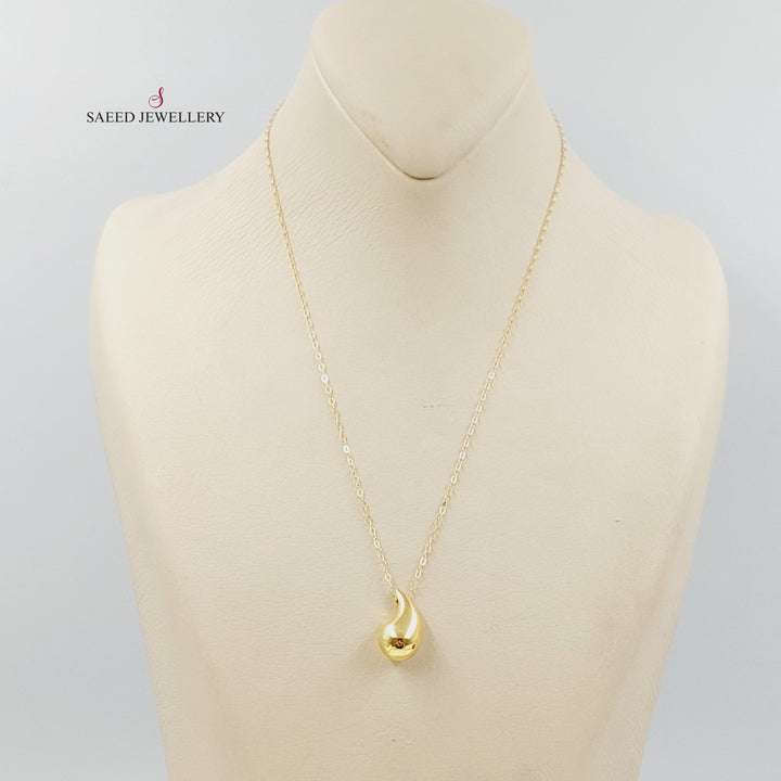 Almond Necklace Made of 18K Gold by Saeed Jewelry 