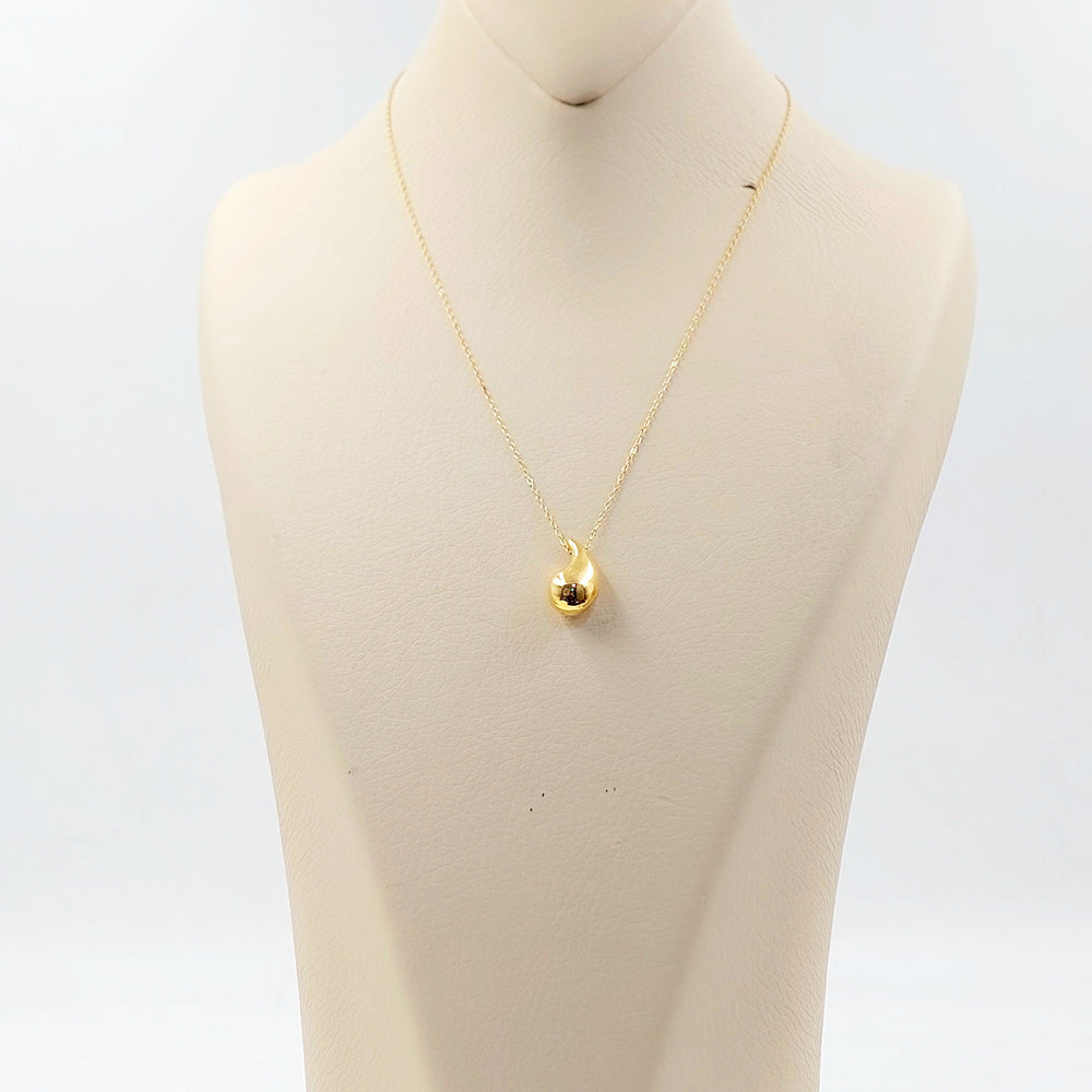 Almond Necklace Made of 18K Gold by Saeed Jewelry 
