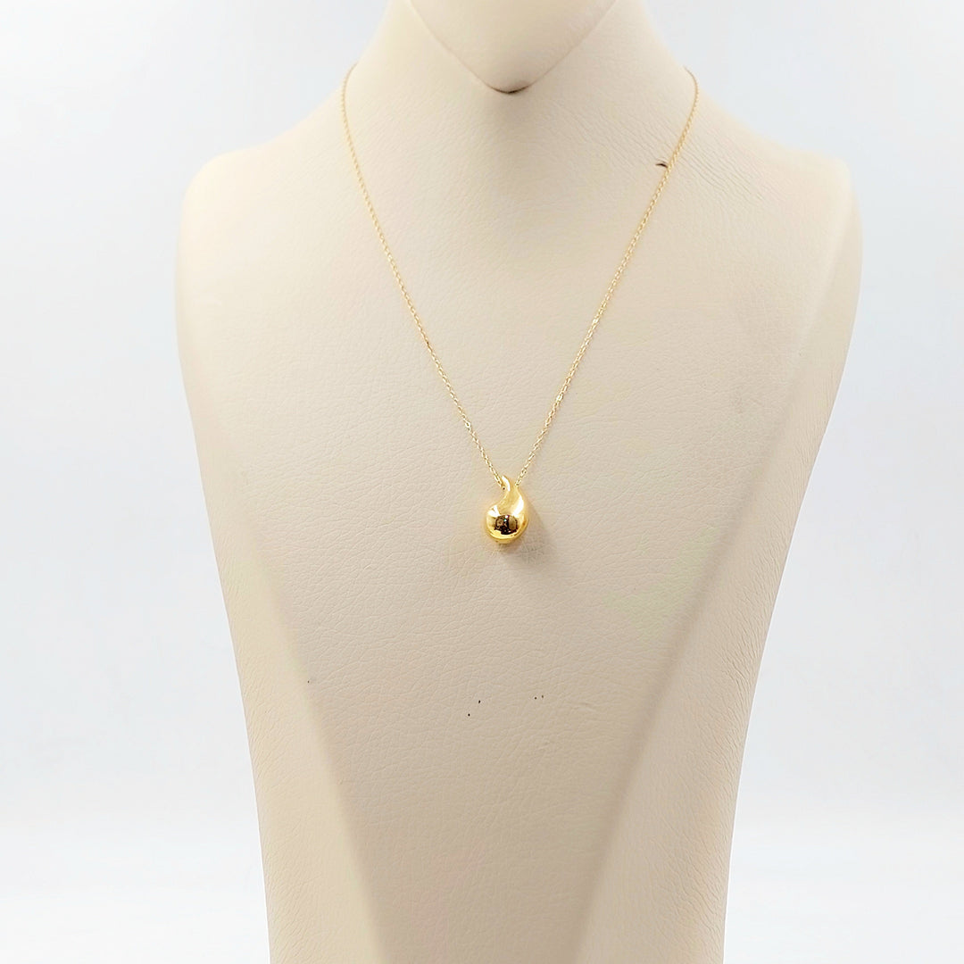 Almond Necklace Made of 18K Gold by Saeed Jewelry 