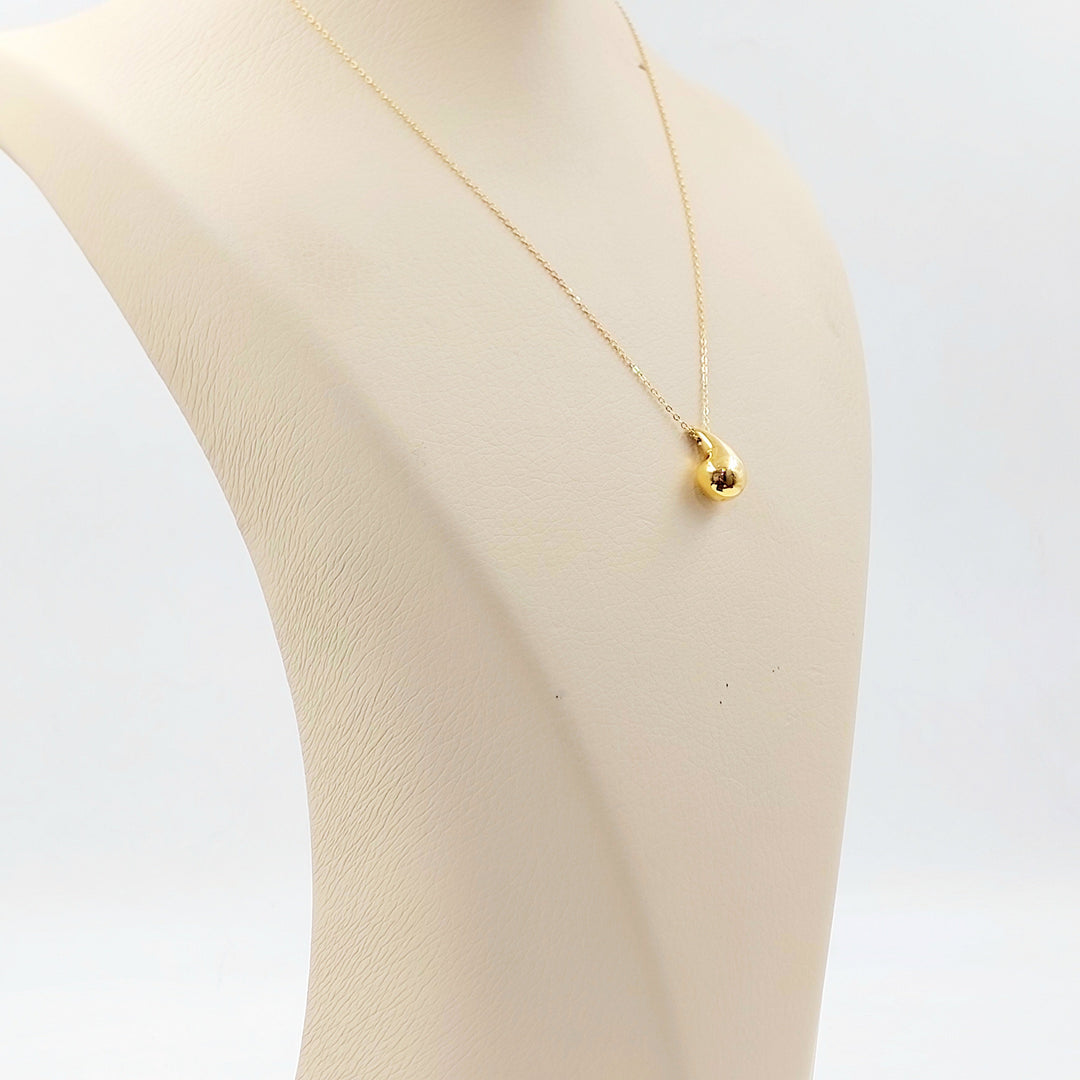 Almond Necklace Made of 18K Gold by Saeed Jewelry 