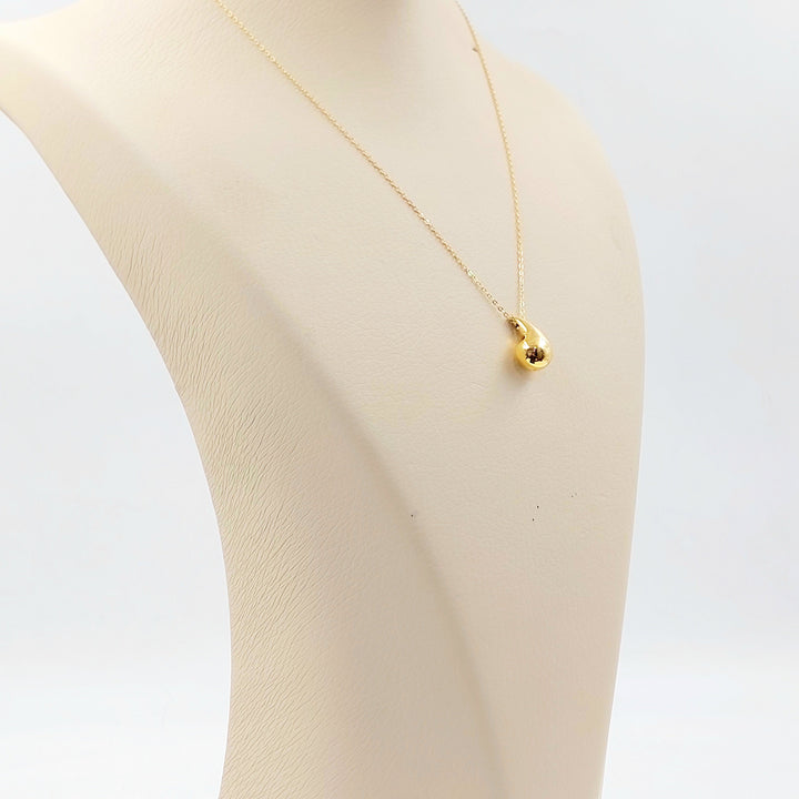 Almond Necklace Made of 18K Gold by Saeed Jewelry 