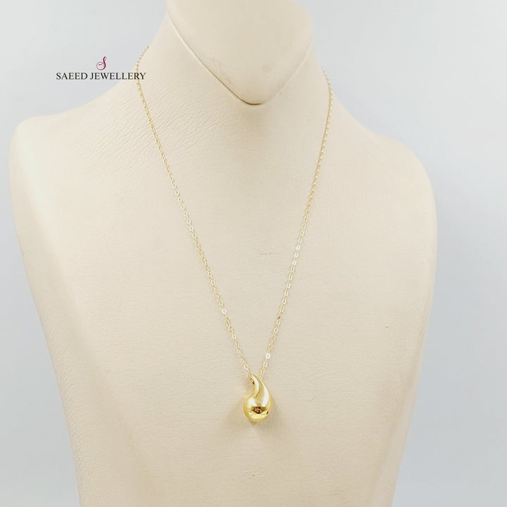 Almond Necklace Made of 18K Gold by Saeed Jewelry 