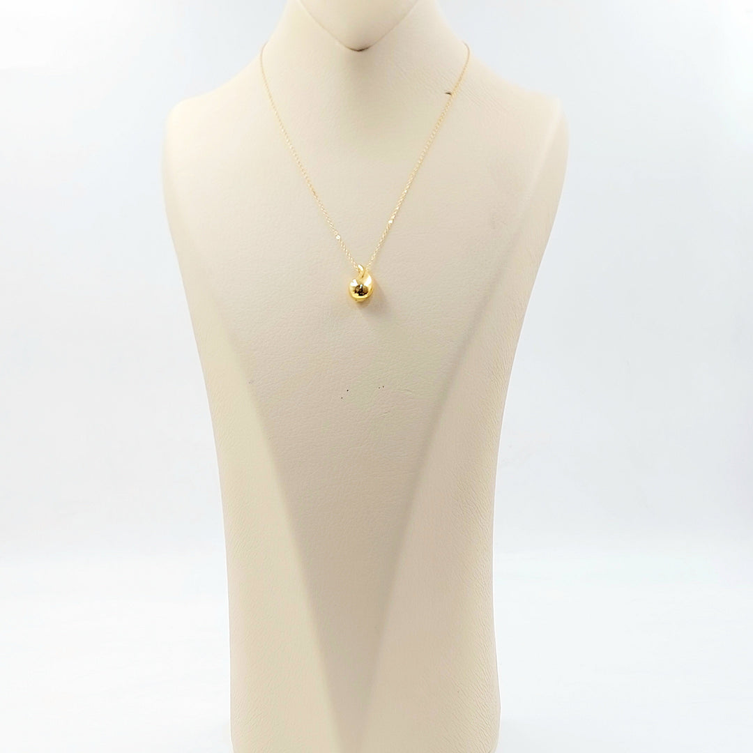 Almond Necklace Made of 18K Gold by Saeed Jewelry 