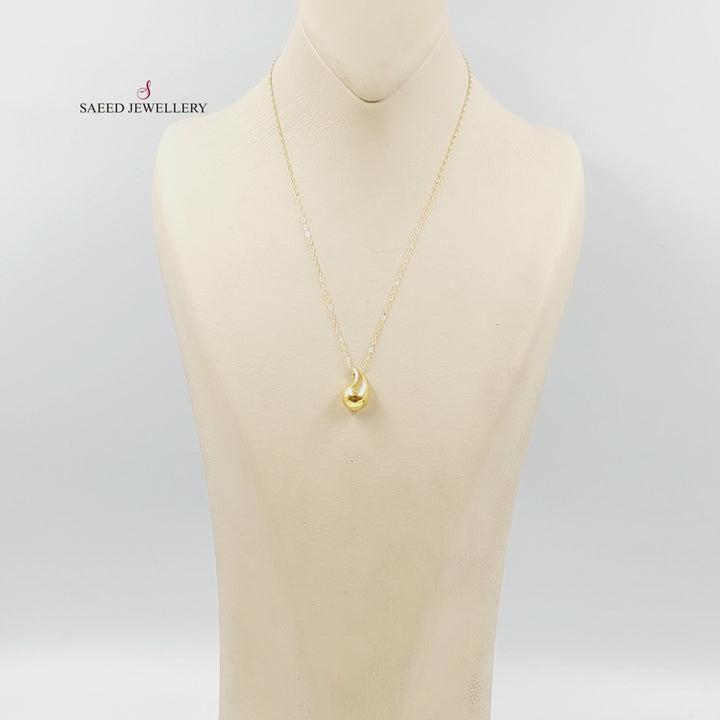 Almond Necklace Made of 18K Gold by Saeed Jewelry 