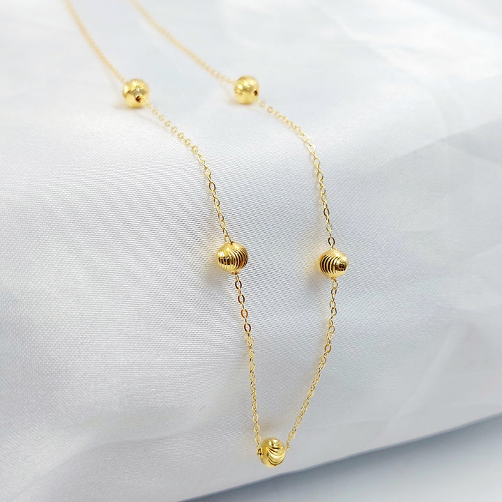 18K عقد طابات-مجوهرات الشيخ سعيد-Saeed Jewelry 
