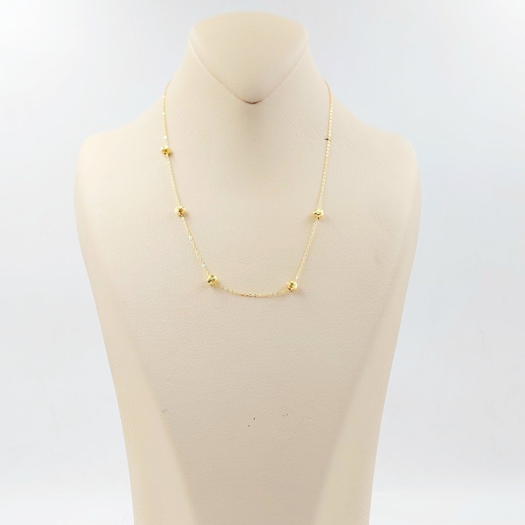 18K عقد طابات-مجوهرات الشيخ سعيد-Saeed Jewelry 