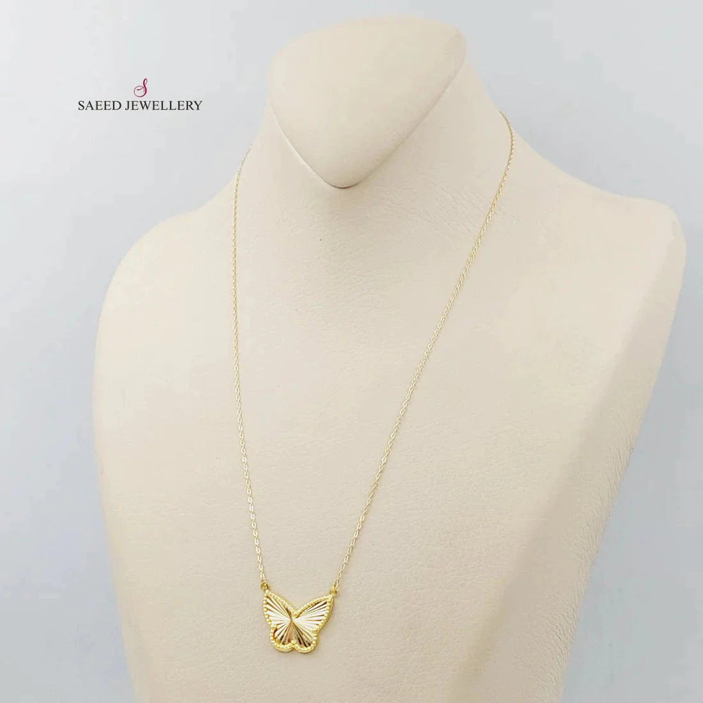 Butterfly Necklace Made of 18K Gold by Saeed Jewelry 