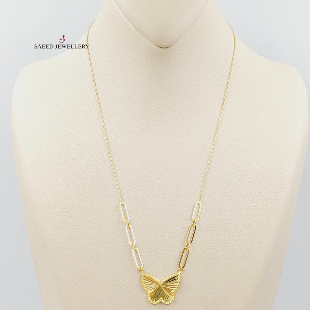 18K Gold Butterfly Necklace by Saeed Jewelry - Image 8