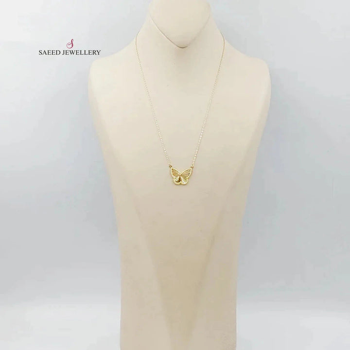 Butterfly Necklace Made of 18K Gold by Saeed Jewelry 