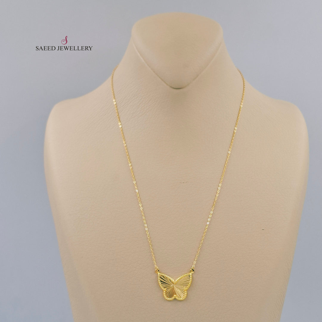 Butterfly Necklace Made of 18K Gold by Saeed Jewelry 