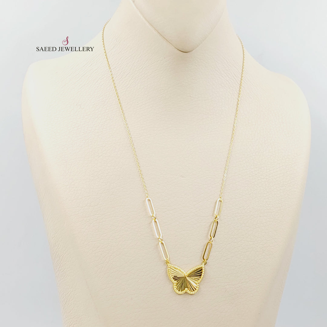 18K Gold Butterfly Necklace by Saeed Jewelry - Image 5