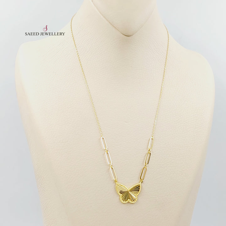 18K Gold Butterfly Necklace by Saeed Jewelry - Image 5