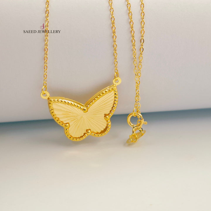 Butterfly Necklace Made of 18K Gold by Saeed Jewelry 