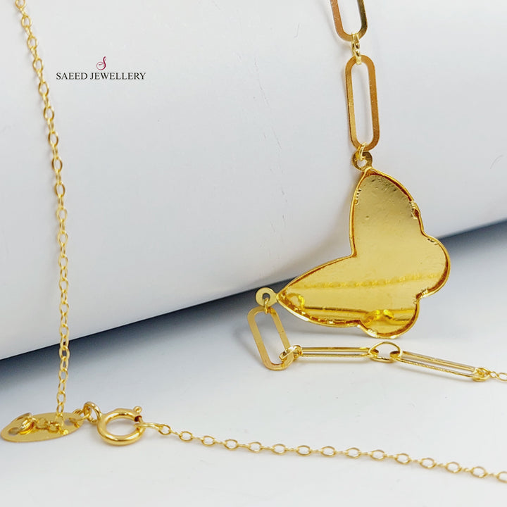 18K Gold Butterfly Necklace by Saeed Jewelry - Image 6