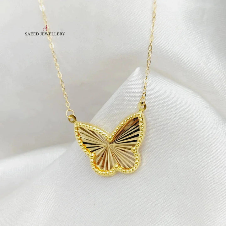 Butterfly Necklace Made of 18K Gold by Saeed Jewelry 