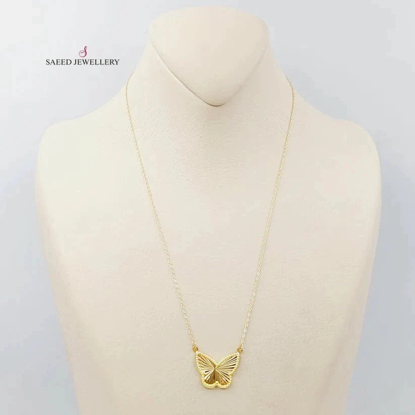 Butterfly Necklace Made of 18K Gold by Saeed Jewelry 