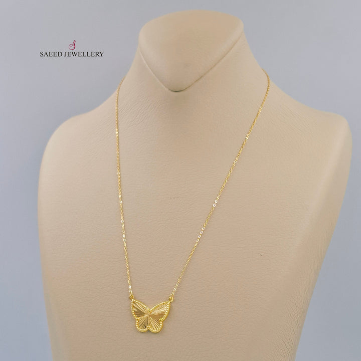 Butterfly Necklace Made of 18K Gold by Saeed Jewelry 