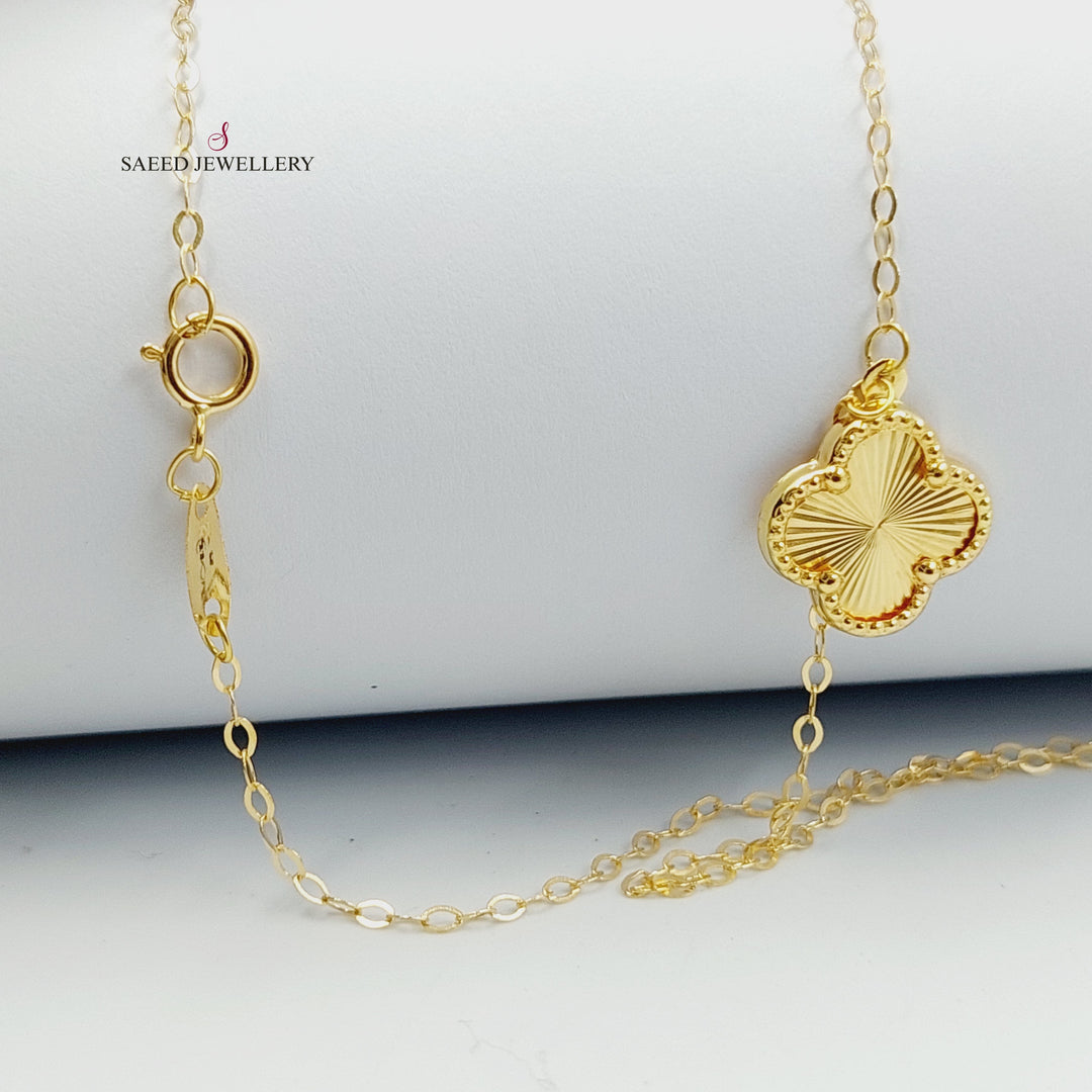 Clover Necklace Made of 18K Gold by Saeed Jewelry 