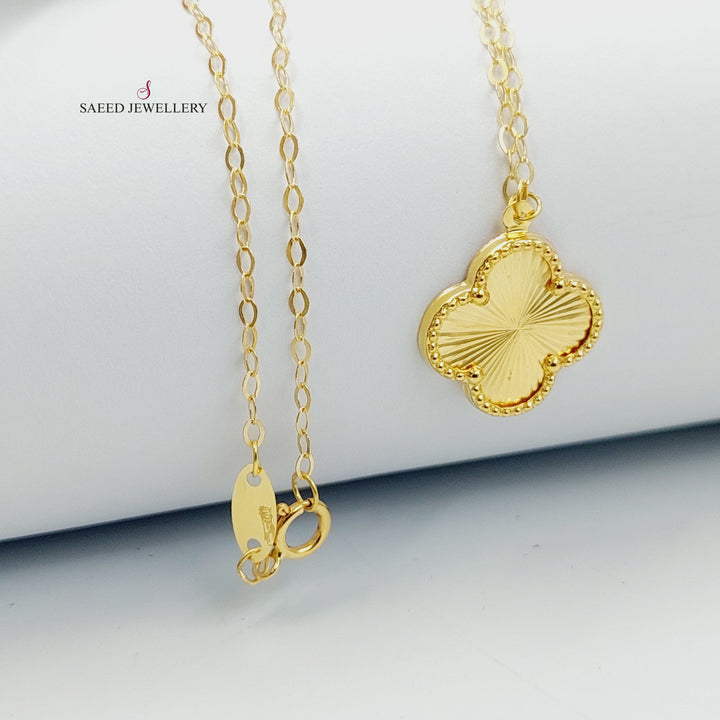 Clover Necklace Made of 18K Gold by Saeed Jewelry 