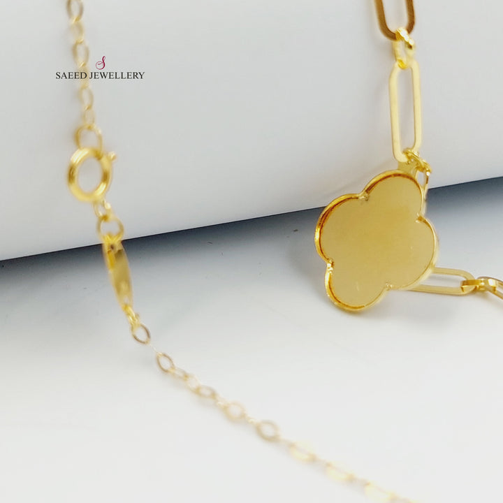 Clover Necklace Made of 18K Gold by Saeed Jewelry 