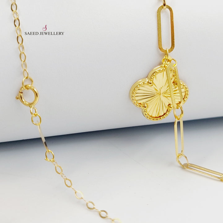 Clover Necklace Made of 18K Gold by Saeed Jewelry 