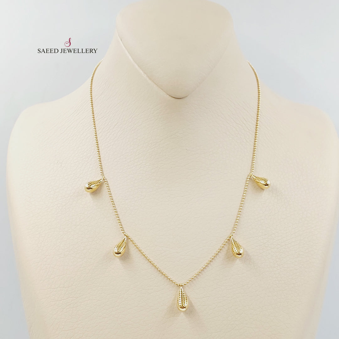 18K Gold Dandash Necklace by Saeed Jewelry - Image 5