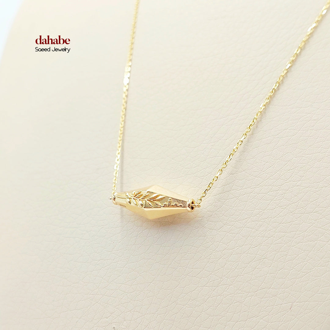 18K Gold Olive Leaf Necklace
