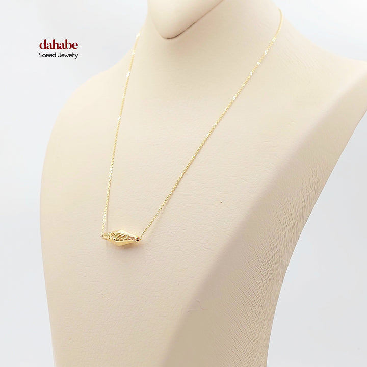 18K Gold Olive Leaf Necklace