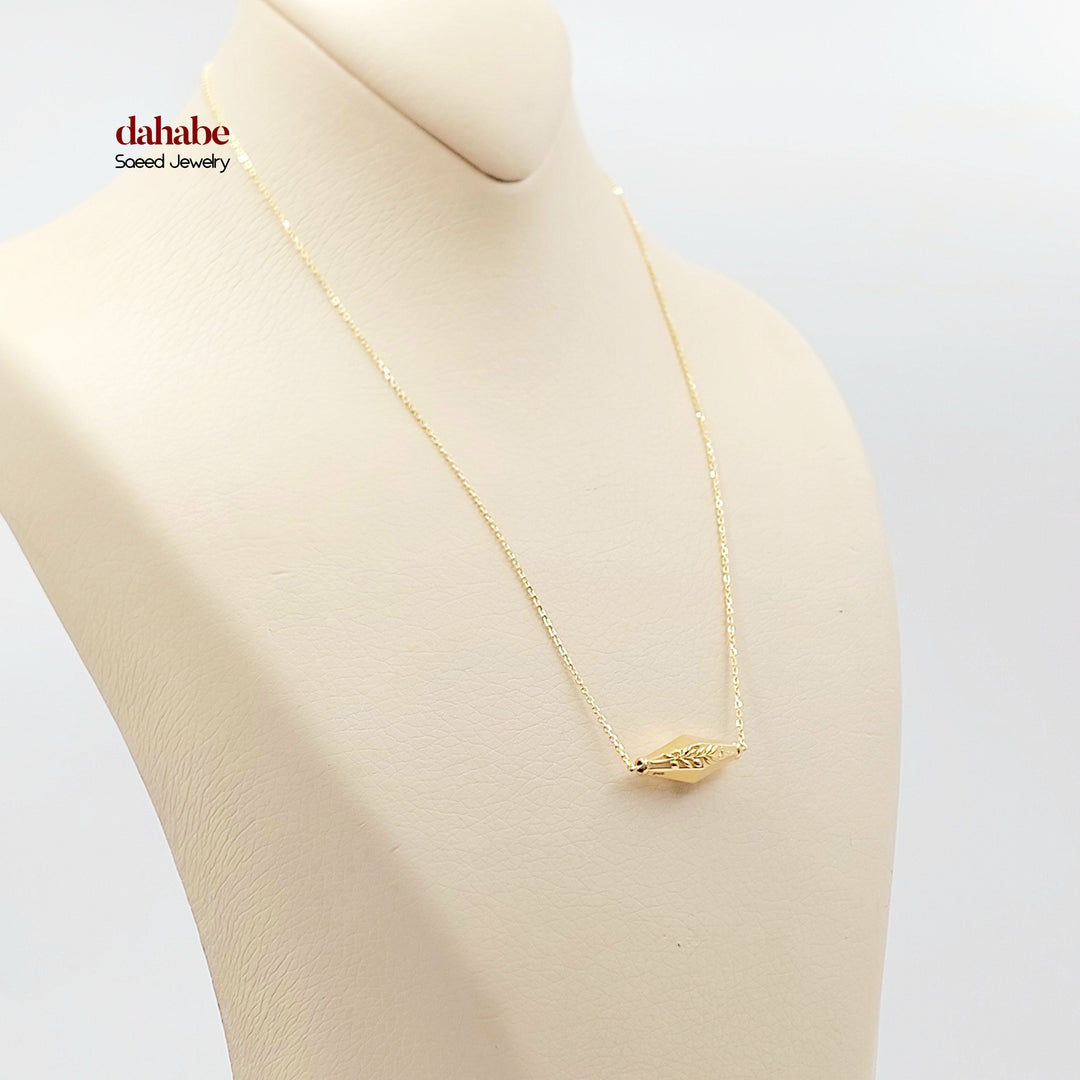 18K Gold Olive Leaf Necklace