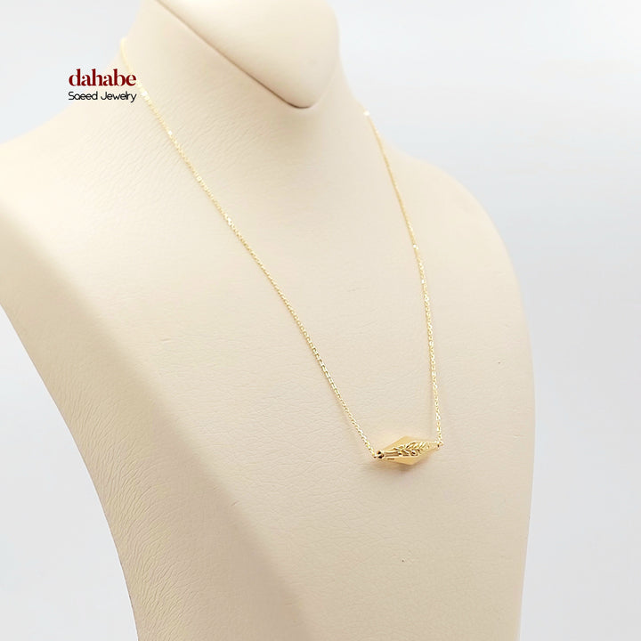 18K Gold Olive Leaf Necklace