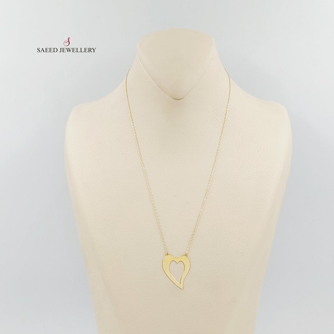 Heart Necklace Made of 18K Gold by Saeed Jewelry 